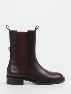 Damen Andrea Puccini – Chelsea Boots aus Glattleder Dunkel