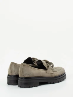 Damen Andrea Puccini – Chunky-Loafer aus Veloursleder steingrau