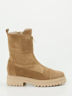 Damen Andrea Puccini – Combat-Stiefeletten aus Veloursleder