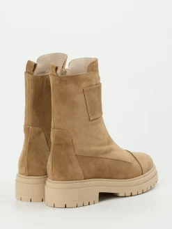 Damen Andrea Puccini – Combat-Stiefeletten aus Veloursleder