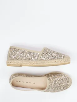 – Espadrilles aus Metallic-Textil*Andrea Puccini Hot