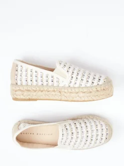 – Espadrilles aus Textil mit Juteplateau*Andrea Puccini
