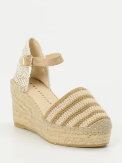 Damen Andrea Puccini – Keilsandaletten aus Textil in