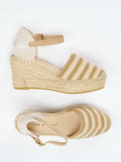 Damen Andrea Puccini – Keilsandaletten aus Textil in