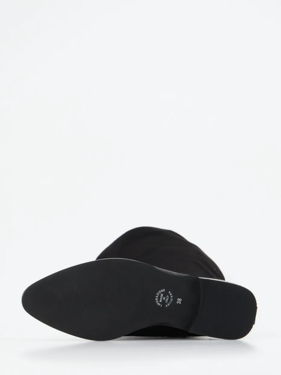 – Kniehohe Stiefel aus Veloursleder*Andrea Puccini Clearance