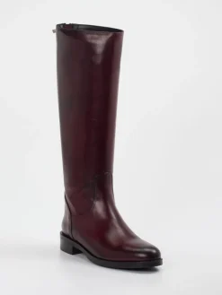 Damen Andrea Puccini – Kniehohe Stiefel aus Kalbleder Bordeaux