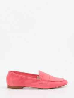 Damen Andrea Puccini – Loafer aus Veloursleder Korallrosa