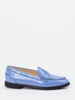 Damen Andrea Puccini – Loafer aus Hochglanzleder Hell