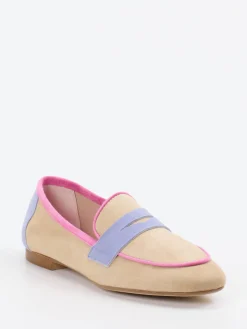 Damen Andrea Puccini – Loafer aus Veloursleder in braun