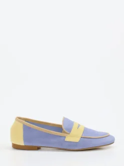 Damen Andrea Puccini – Loafer aus Veloursleder Lavendel