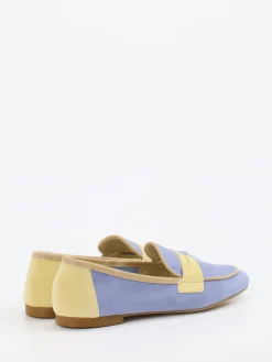 Damen Andrea Puccini – Loafer aus Veloursleder Lavendel
