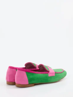Damen Andrea Puccini – Loafer aus Veloursleder -pink
