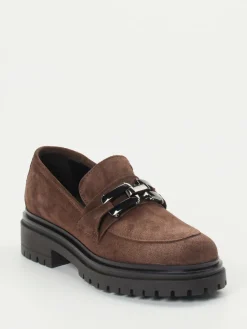 Damen Andrea Puccini – Loafer aus Veloursleder Mittel