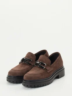 Damen Andrea Puccini – Loafer aus Veloursleder Mittel