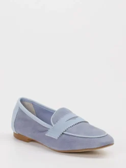 Damen Andrea Puccini – Loafer aus Veloursleder Pastell