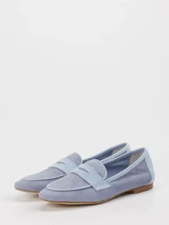 Damen Andrea Puccini – Loafer aus Veloursleder Pastell