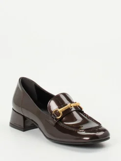 Damen Andrea Puccini – Loafer aus Lackleder Dunkel
