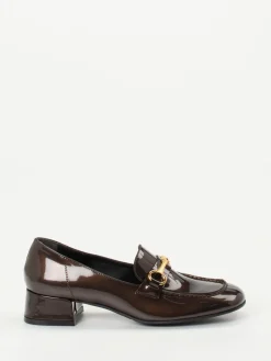 Damen Andrea Puccini – Loafer aus Lackleder Dunkel