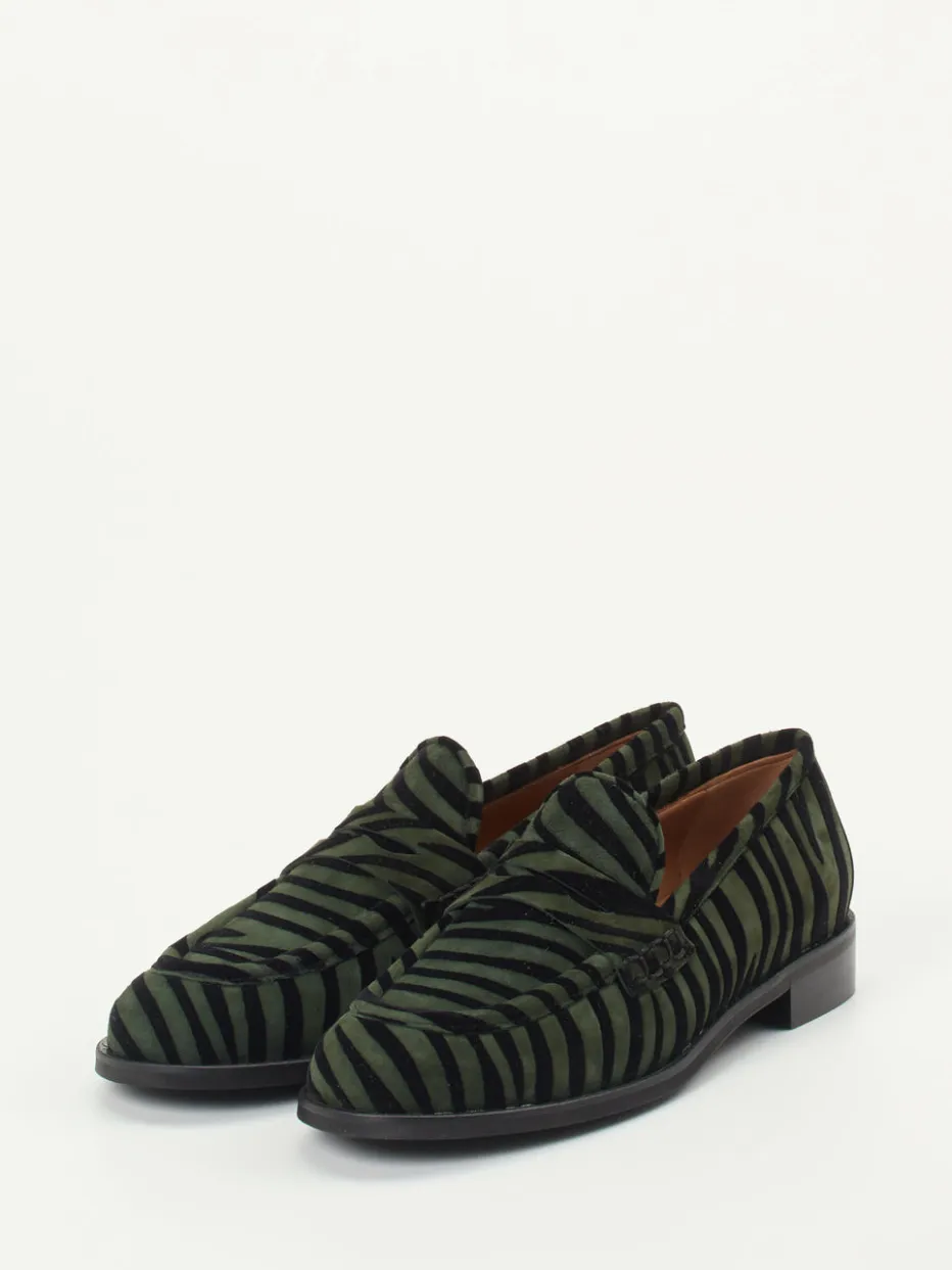 – Loafer aus Veloursleder dunkelgrün*Andrea Puccini