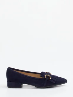 Damen Andrea Puccini – Loafer aus Veloursleder Dunkel