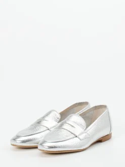 Damen Andrea Puccini – Loafer aus Metallic-Glattleder