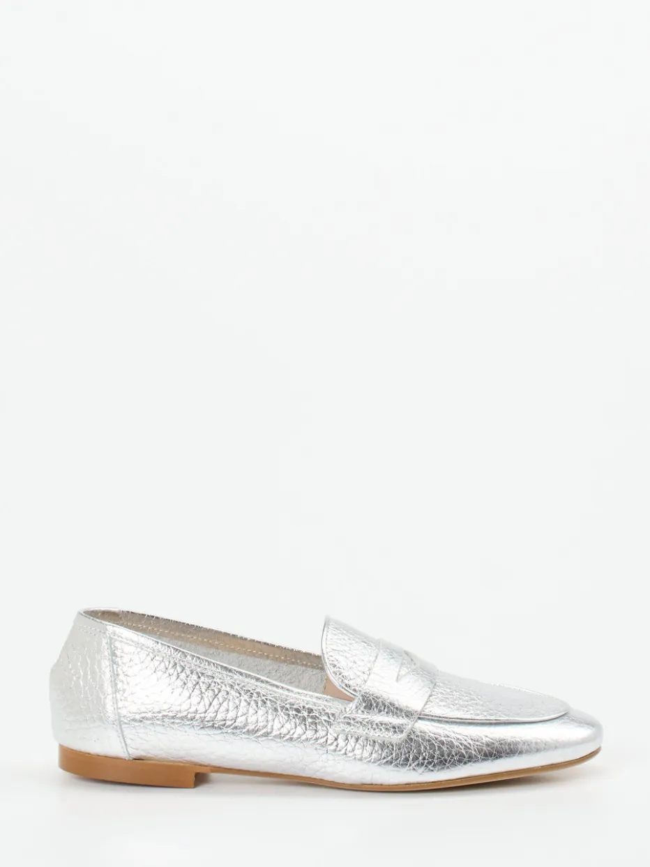 Damen Andrea Puccini – Loafer aus Metallic-Glattleder