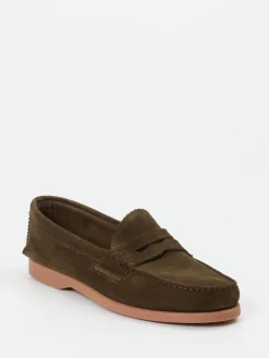 – Loafer aus Veloursleder oliv*Andrea Puccini Clearance