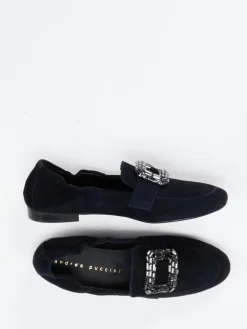 – Loafer aus Veloursleder Dunkel*Andrea Puccini Online