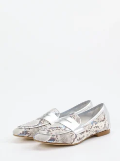 – Loafer aus geprägtem Leder beige*Andrea Puccini