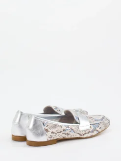 – Loafer aus geprägtem Leder beige*Andrea Puccini