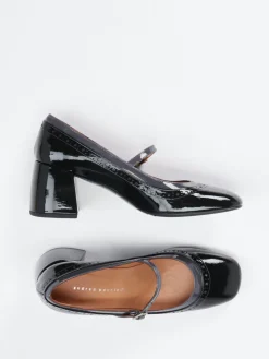 Damen Andrea Puccini – Mary Jane Pumps aus Lackleder Schwarz
