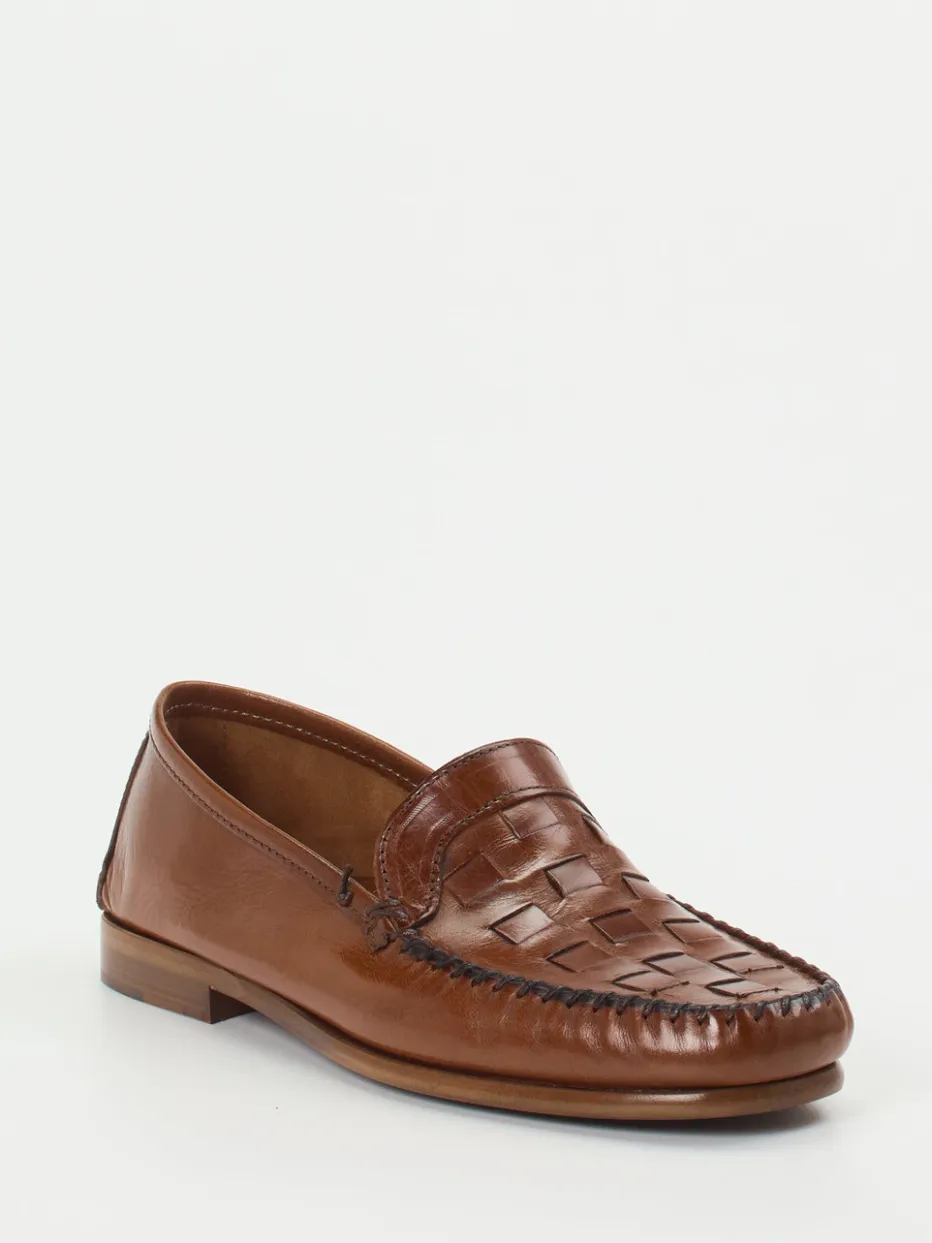 Herren Andrea Puccini – Mokassins aus Flechtleder