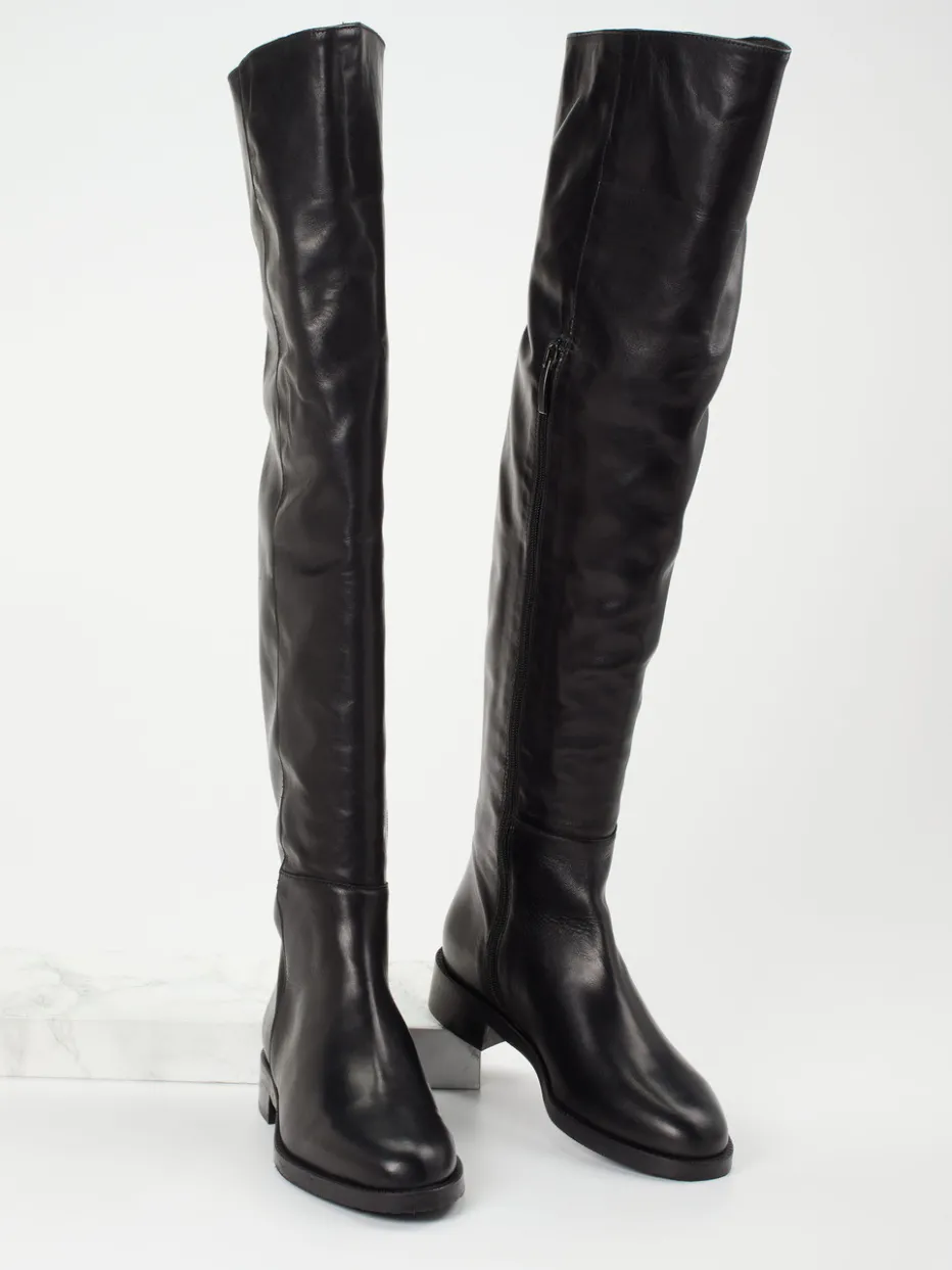 Damen Andrea Puccini – Overknee-Stiefel aus Kalbleder