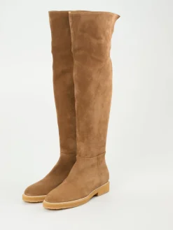 Damen Andrea Puccini – Overknee-Stiefel aus Veloursleder