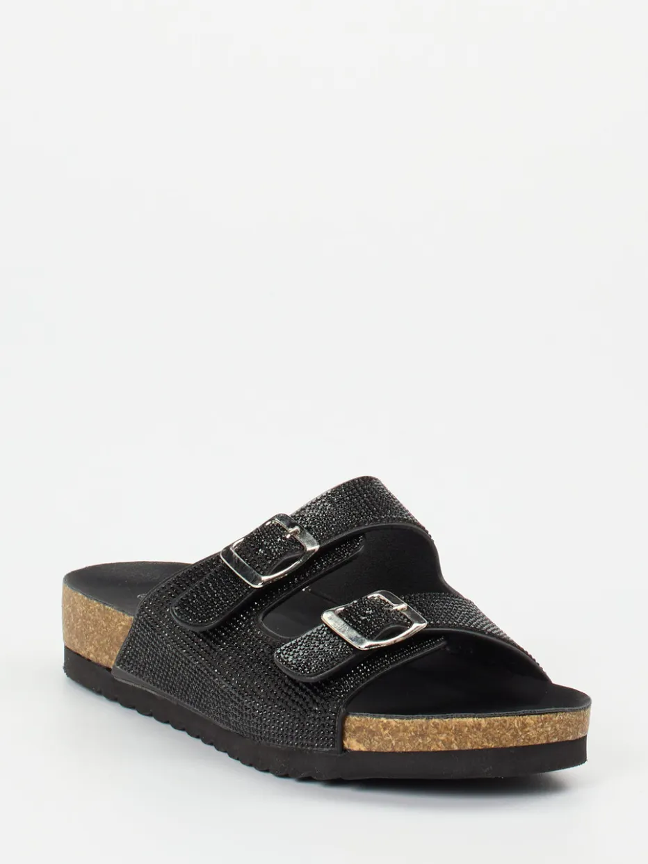 Damen Andrea Puccini – Pantolette aus Metallicleder