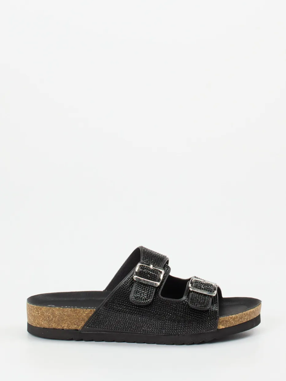 Damen Andrea Puccini – Pantolette aus Metallicleder