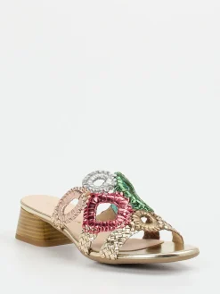 Damen Andrea Puccini – Pantolette aus Metallic color