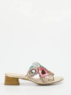 Damen Andrea Puccini – Pantolette aus Metallic color