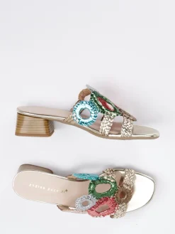 Damen Andrea Puccini – Pantolette aus Metallic color