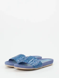 Damen Andrea Puccini – Pantolette aus Flechtleder jeans