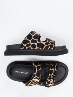 – Pantolette aus Kunstfell mit Animalprint*Andrea Puccini Online