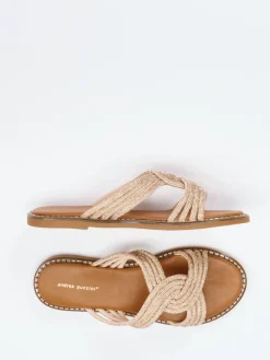 Damen Andrea Puccini – Pantolette aus Metallic in