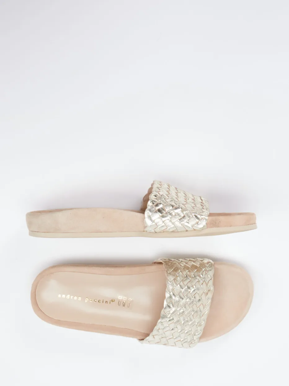 – Pantolette aus Metallicleder farben*Andrea Puccini Hot