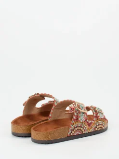 – Pantoletten aus Metallicleder mit Perlen*Andrea Puccini Hot