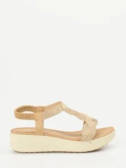 Damen Andrea Puccini – Plateau-Sandale aus Textil farben