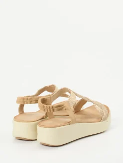Damen Andrea Puccini – Plateau-Sandale aus Textil farben