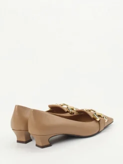 Damen Andrea Puccini – Pumps aus Lammleder in Beige