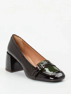 – Pumps aus Lackleder in Schwarz-Grün*Andrea Puccini Outlet