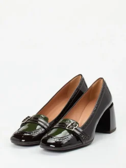 – Pumps aus Lackleder in Schwarz-Grün*Andrea Puccini Outlet