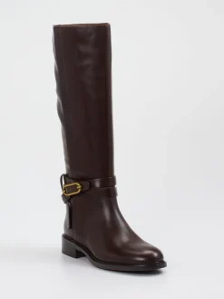 Damen Andrea Puccini – Reitstiefel aus Glattleder Dunkel